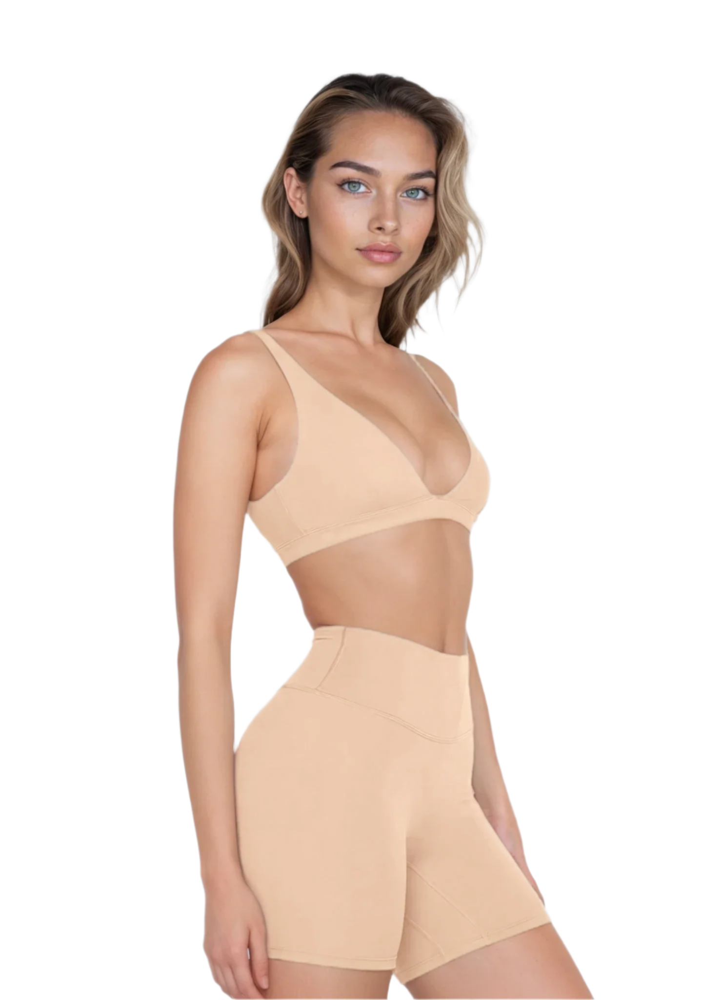 No Sweat, No Regret | Bra + High-Waisted Shorts Matching Set