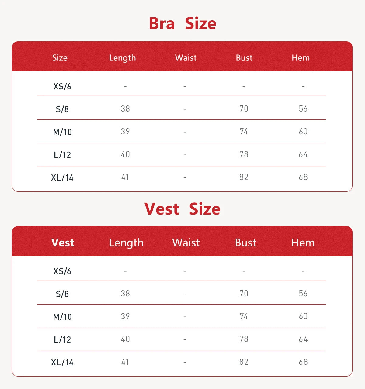Xooie Fit women's flare leggings set featuring a stylish two-piece design with size chart for bra and vest