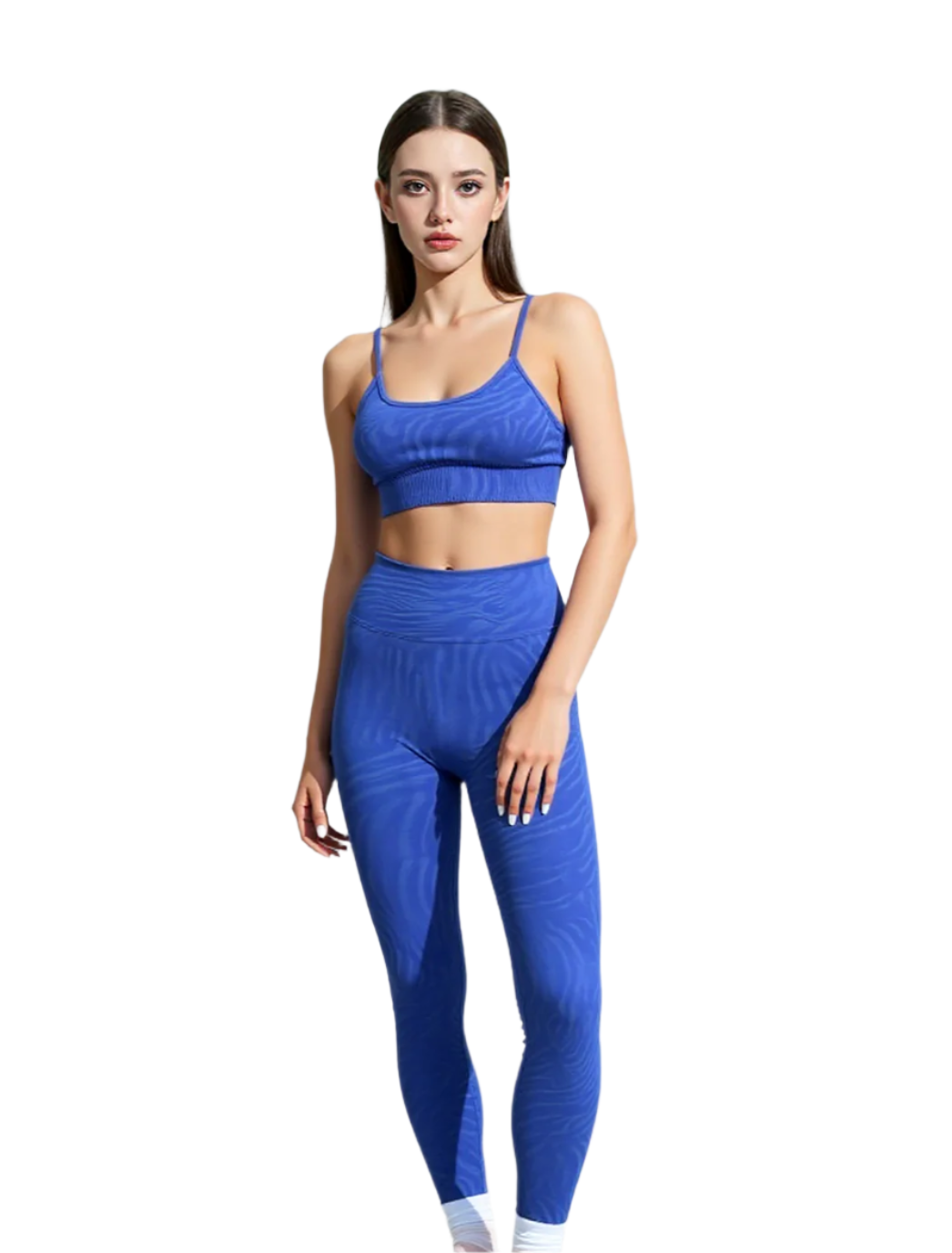 Treadmillin' Me Softly | Zebra Stripped Bra + Leggings Set