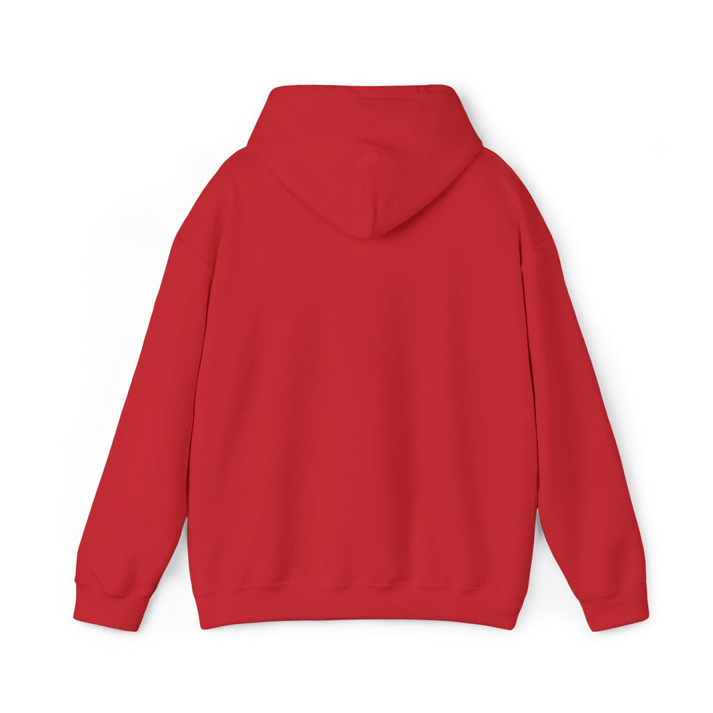 Red pullover hoodie, hooded sweatshirt with kangaroo pocket