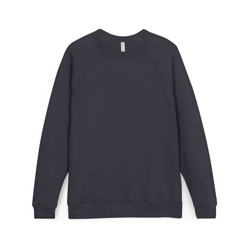 Navy blue crewneck sweatshirt front, plain design