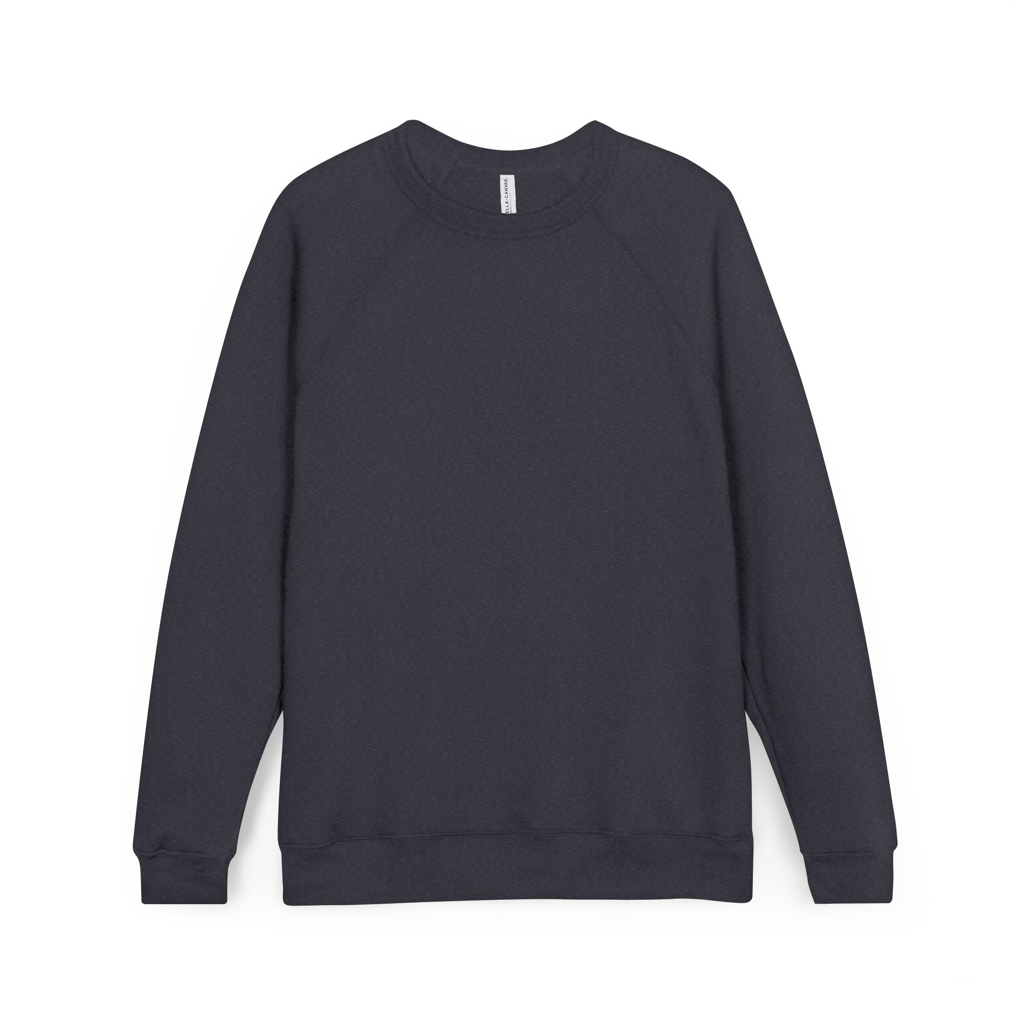 Navy blue crewneck sweatshirt front, plain design