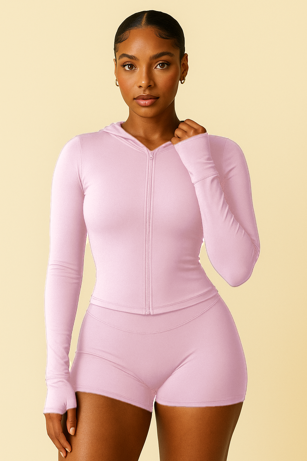 Crunch & Brunch Jacket & Shorts Two-Piece Set