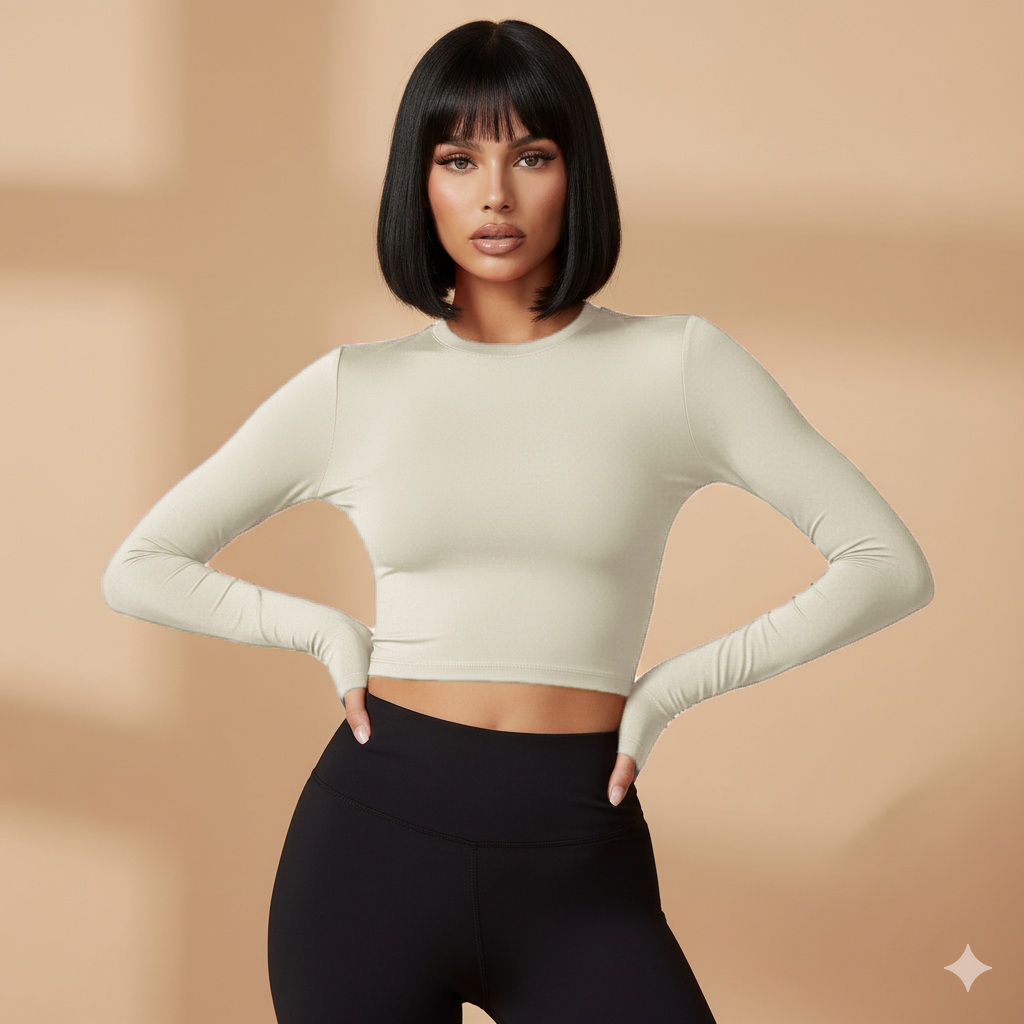 It's Your World, Babe | Long-Sleeve Stretchy Fitted Shirt