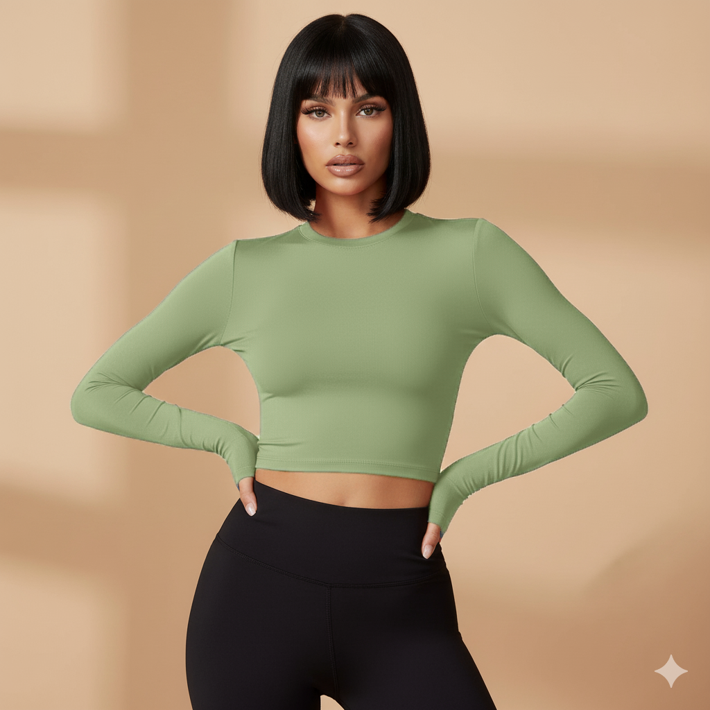 It's Your World, Babe | Long-Sleeve Stretchy Fitted Shirt