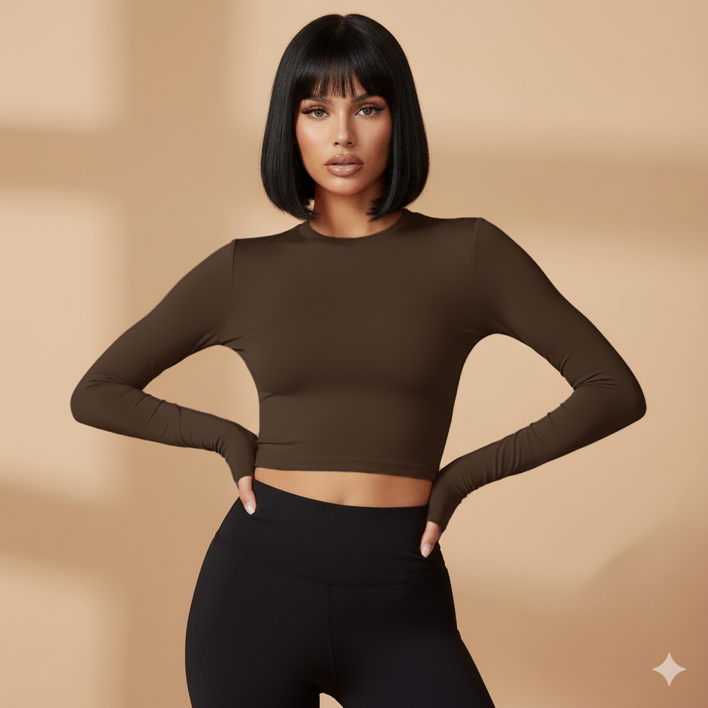 It's Your World, Babe | Long-Sleeve Stretchy Fitted Shirt