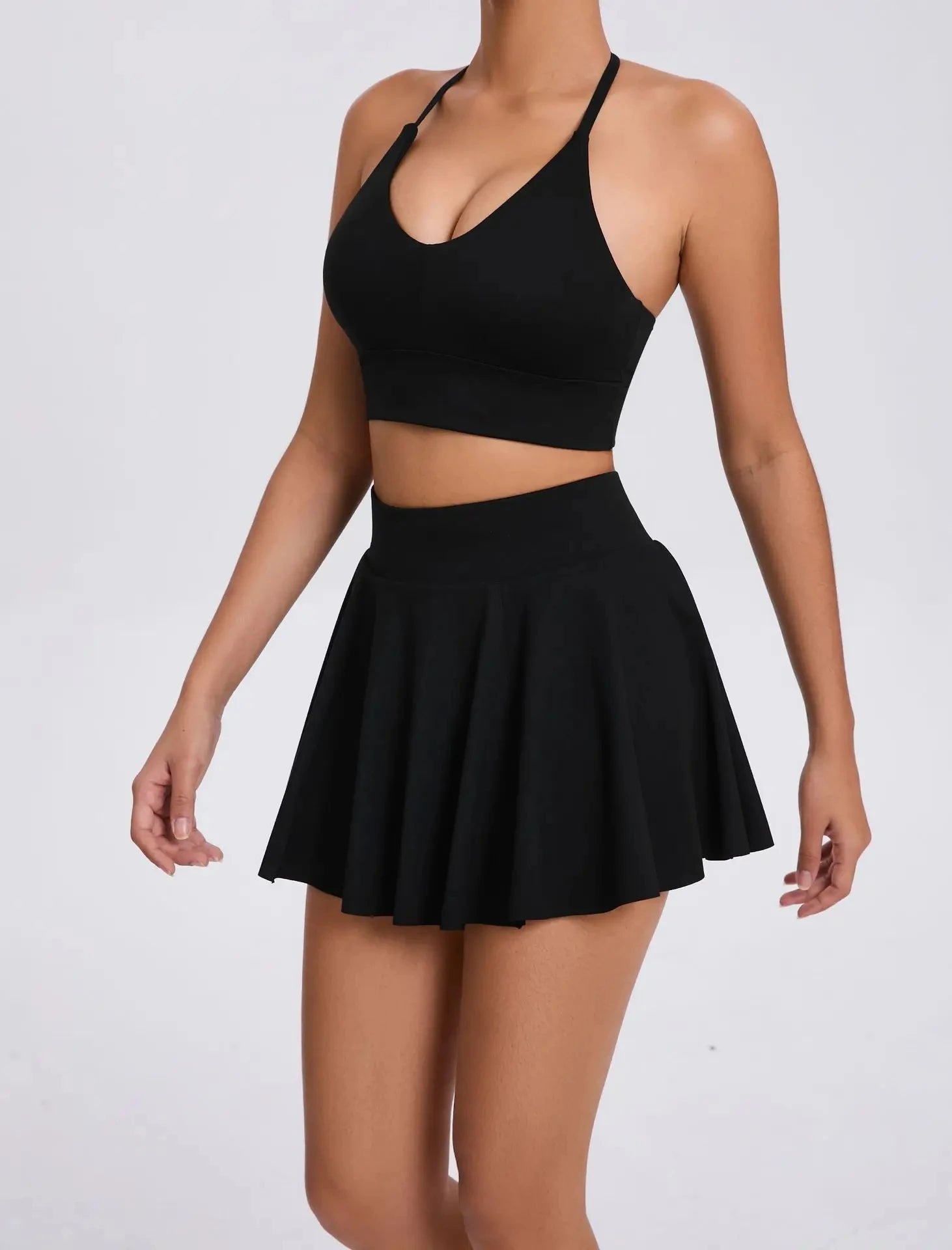 Match Maiden | Sport Bra + Skort w/ Pockets Matching Set