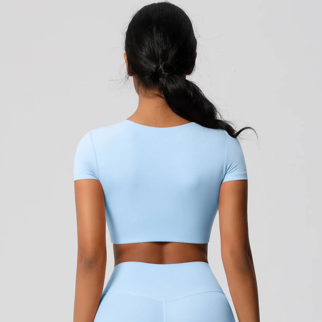 Thrill Me Yoga Crop Top T-shirt