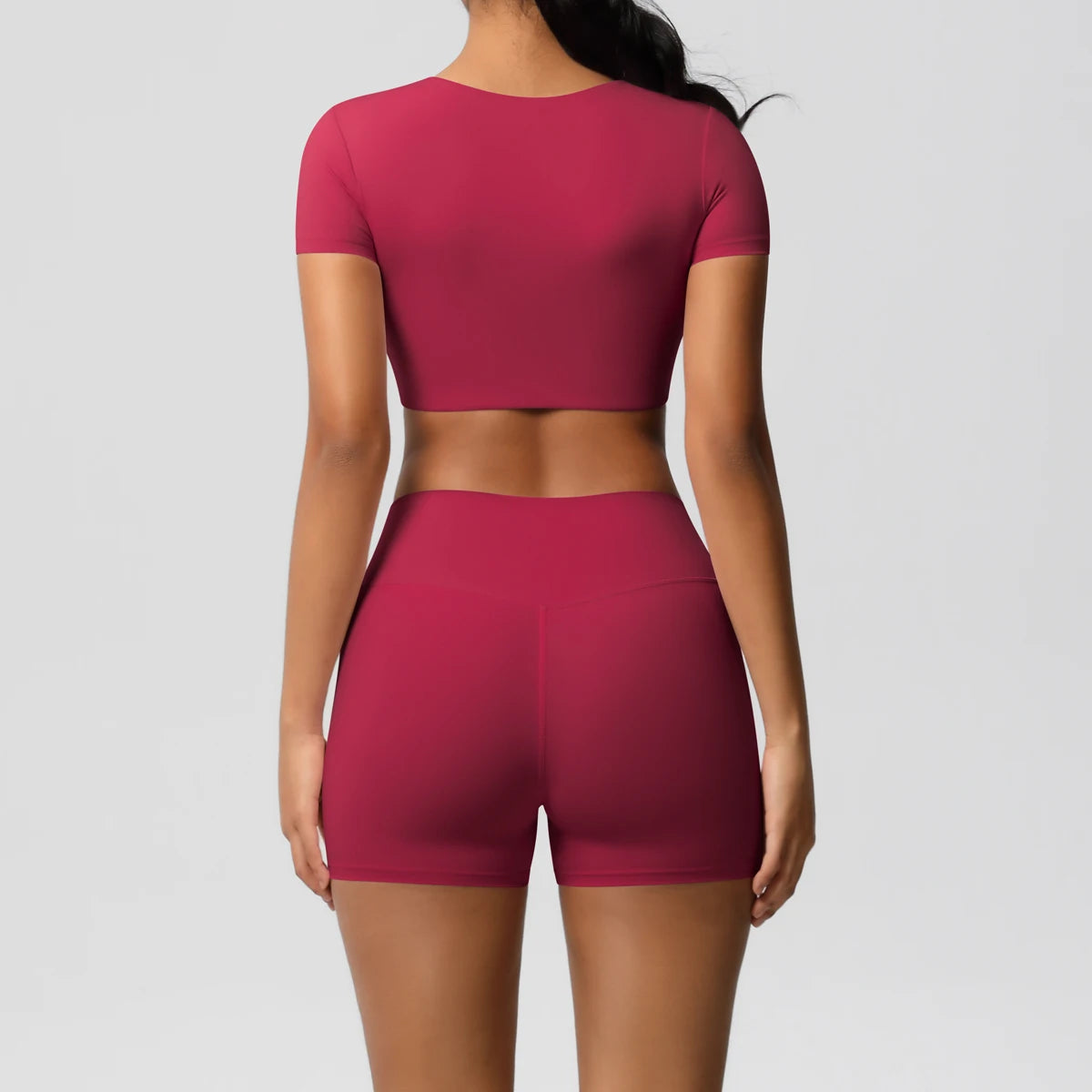 Body Tea | Fitted Crop Top + Active Shorts Set