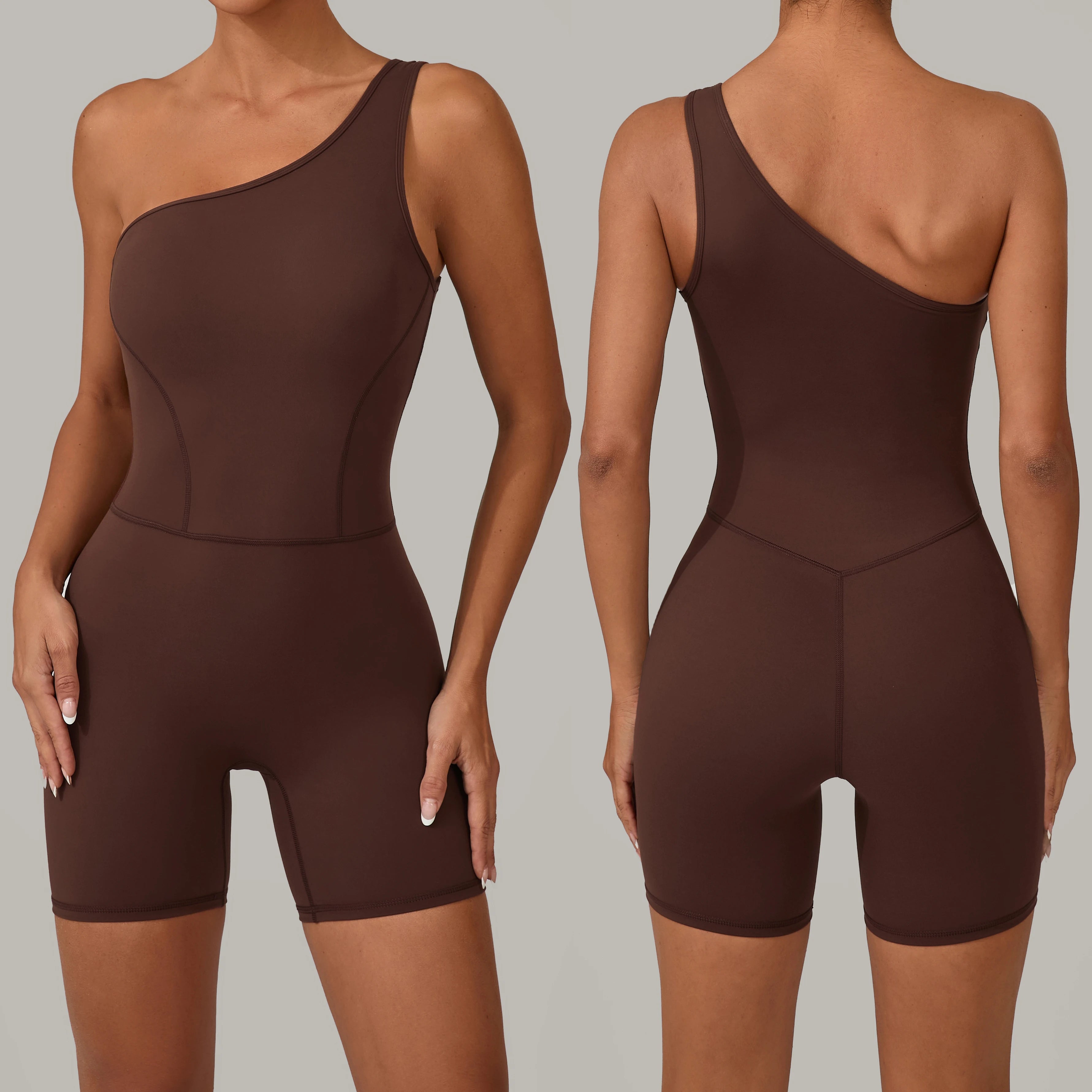 One & Done | One Shoulder One-Piece Romper - Xooie Fit