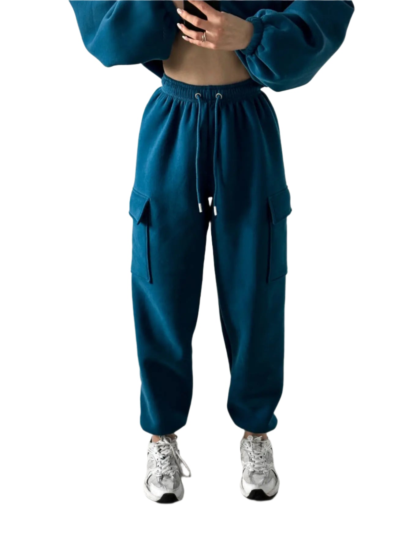 Now Babe, Jogger Hoody + Sweat Pants W/ Pockets Two-Piece Set