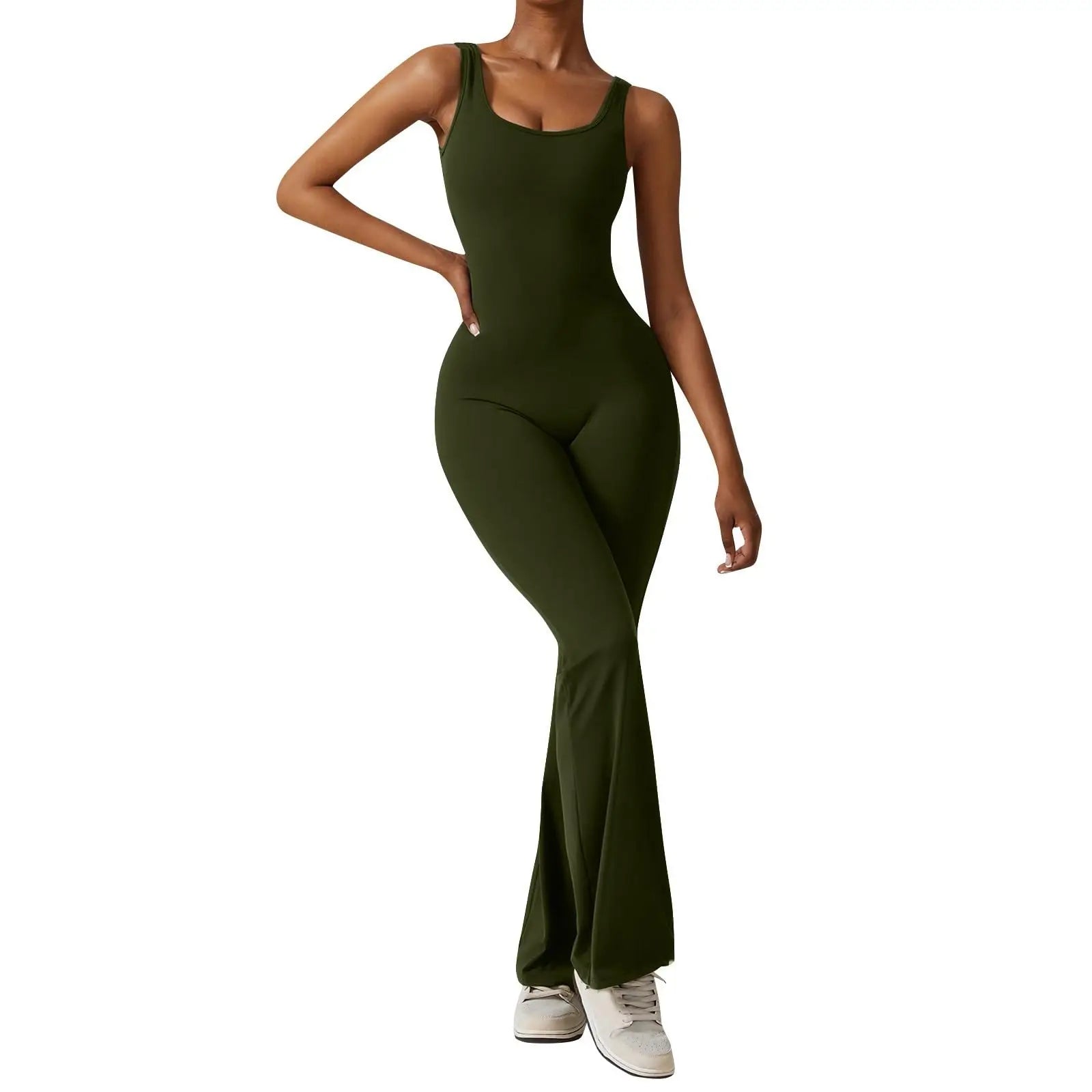 Yogi | Triangle-Back Flared Jumpsuit