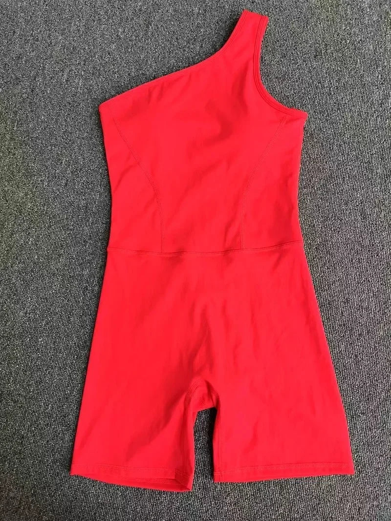 One & Done | One Shoulder One-Piece Romper - Xooie Fit