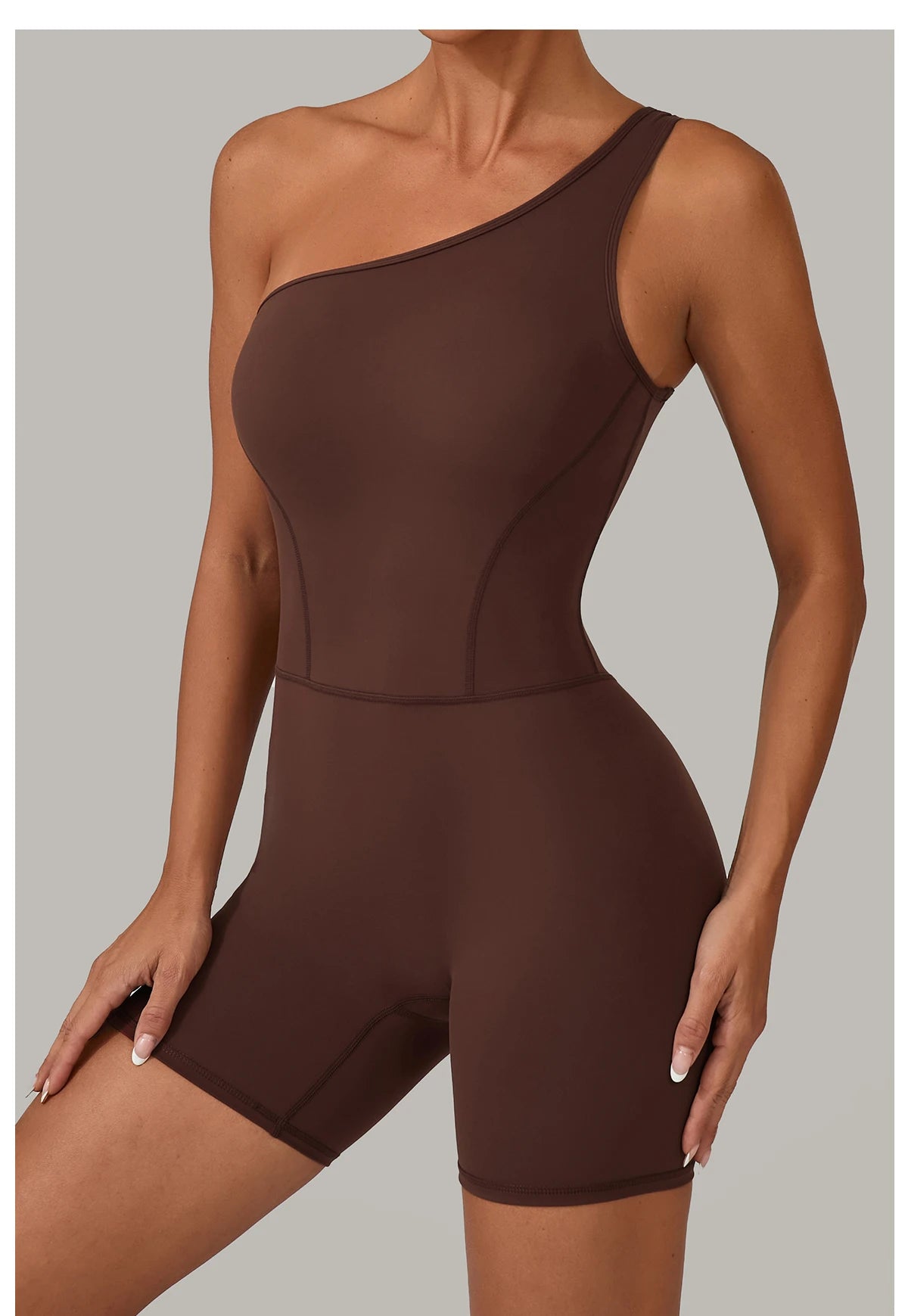 One & Done | One Shoulder One-Piece Romper - Xooie Fit