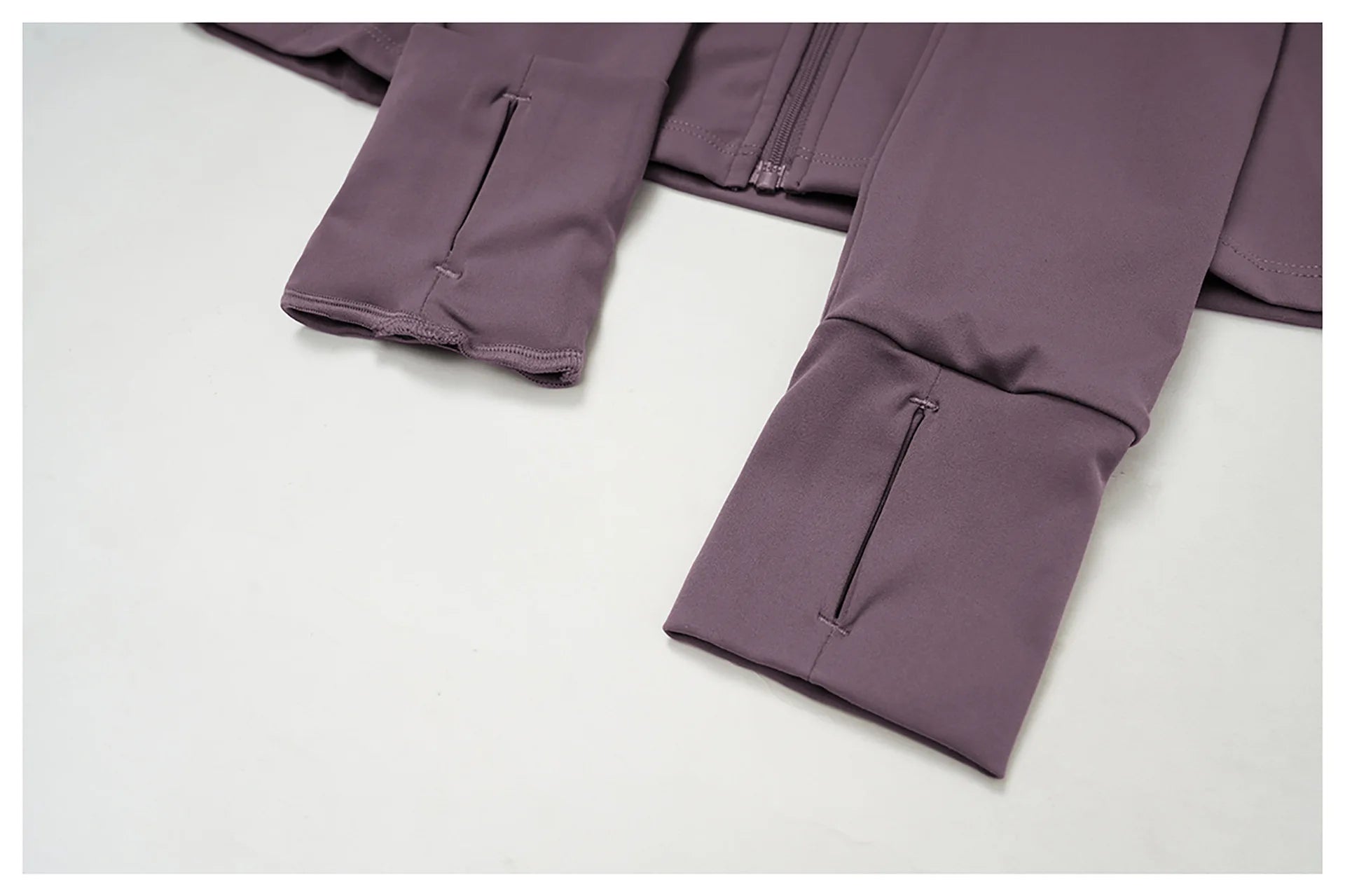 Plum flare pants with straight hem and side slit detail