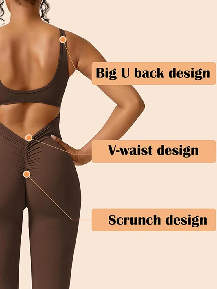 Yogi | Triangle-Back Flared Jumpsuit