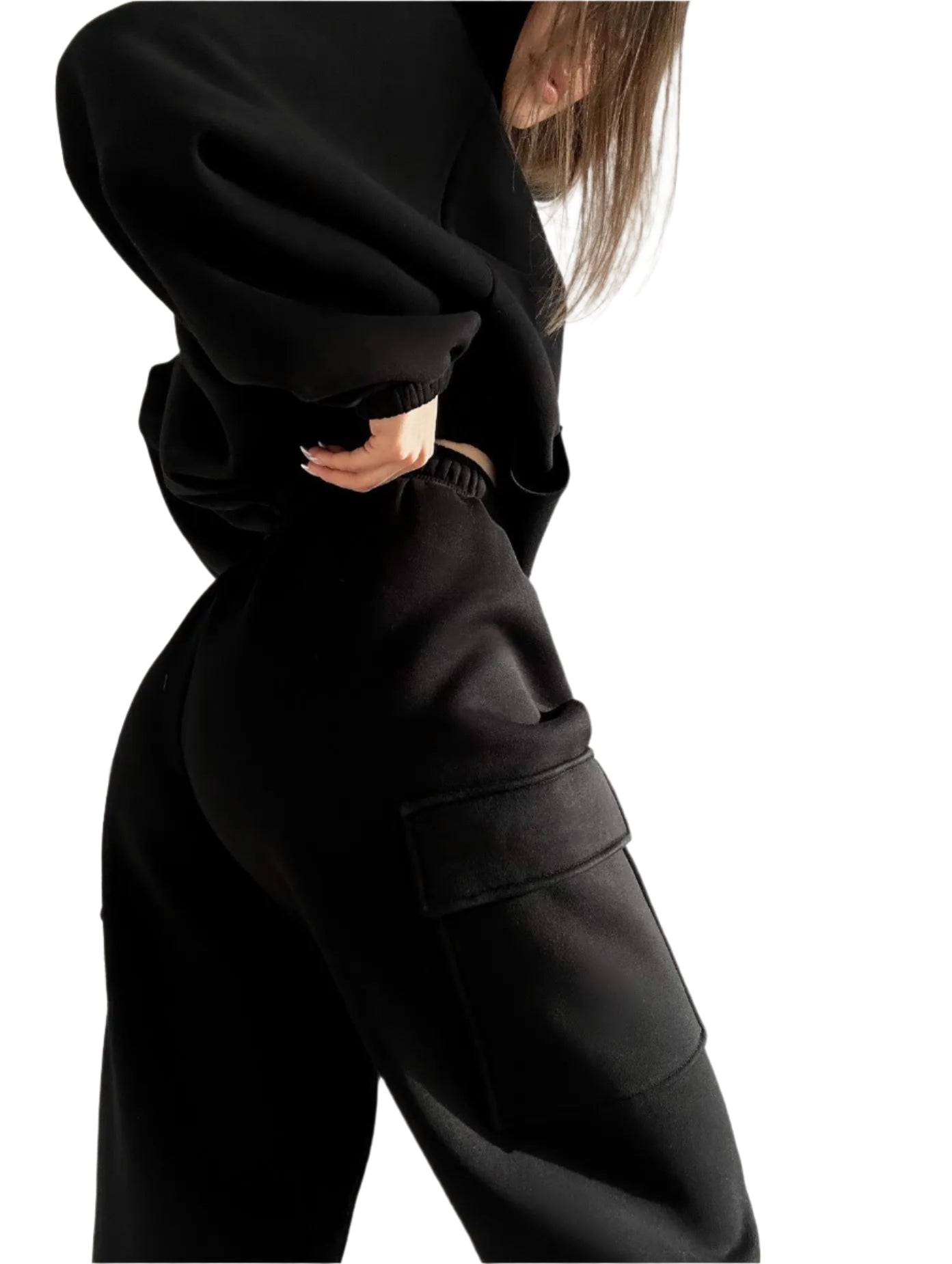 Now Babe, Jogger Hoody + Sweat Pants W/ Pockets Two-Piece Set