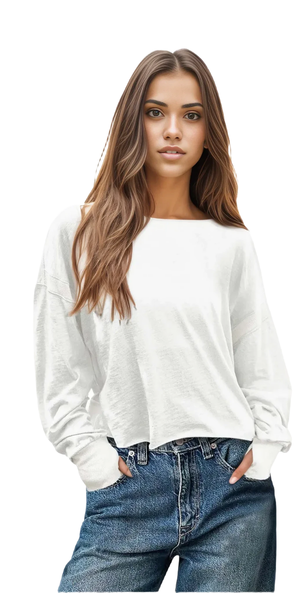 Volley Victorian | Long-Sleeve Baggy Backless Active Top