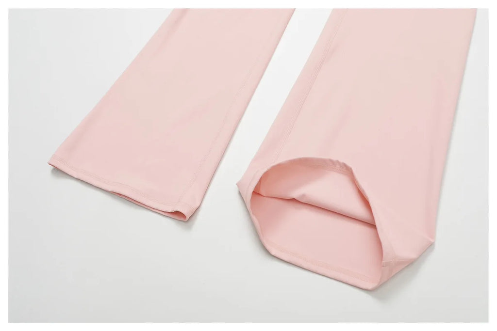 Cute & Comfy | Halter Tank + High-Waisted Flared Pants Active Set