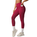 Red High-Intensity Leggings mit Seitentasche, hoher Bund