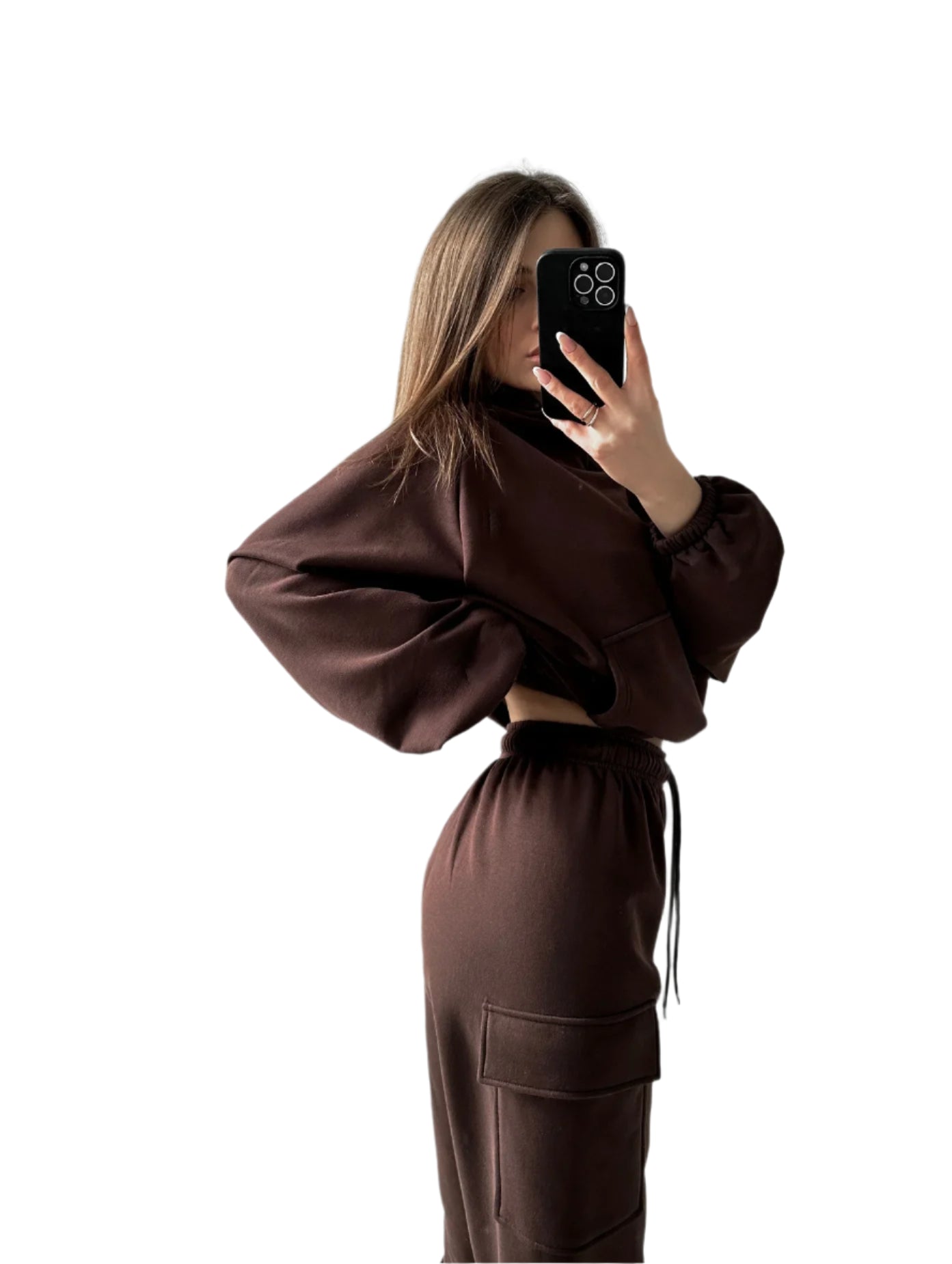Now Babe, Jogger Hoody + Sweat Pants W/ Pockets Two-Piece Set