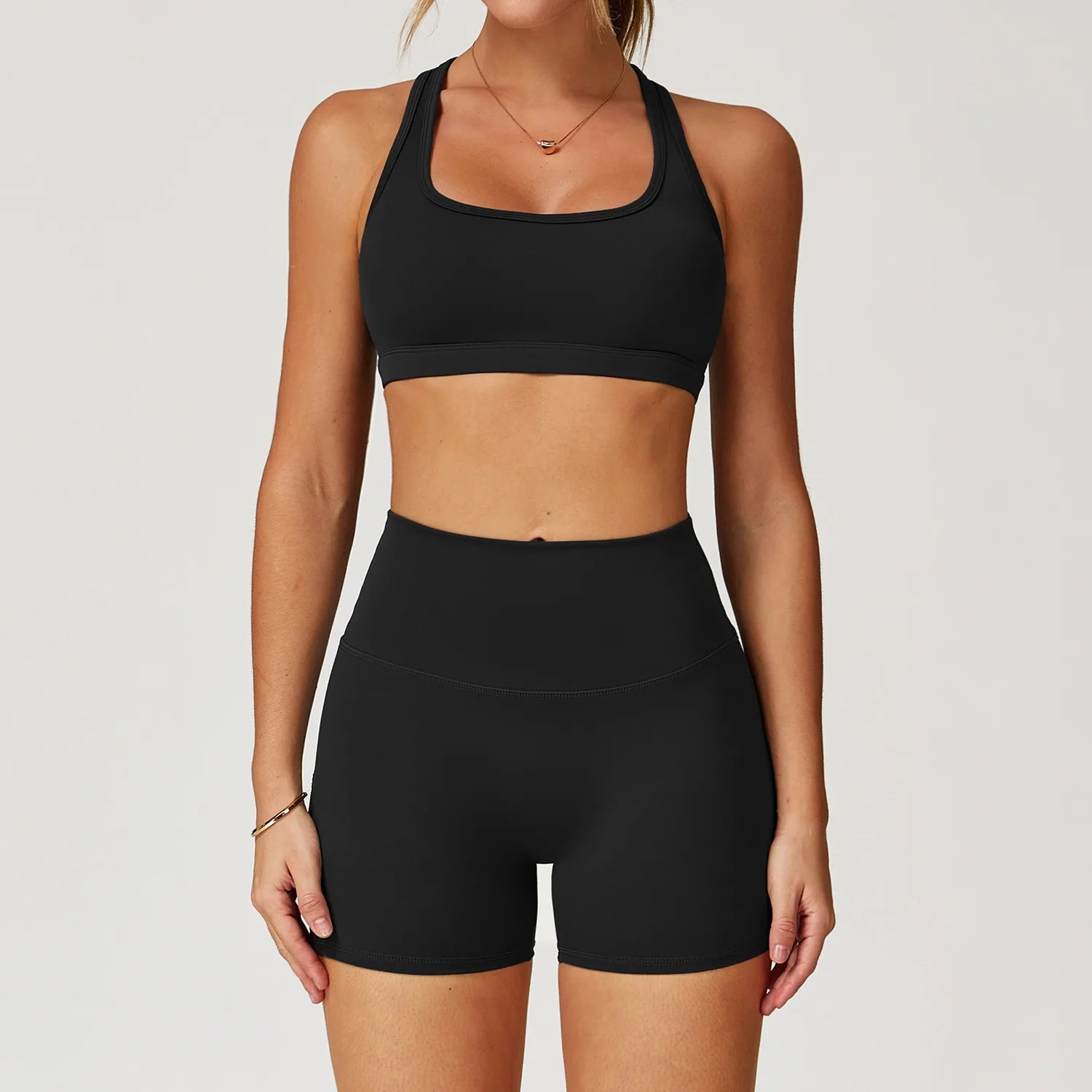 Gym Now, Slay Later | Unique Push Up Bra + Shorts Matching Set