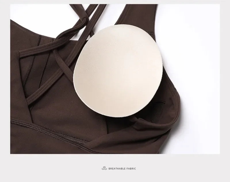 May Your Delulu Come Truelulu | Strappy X-Back Fitness Bra + High Waisted Leggings Set