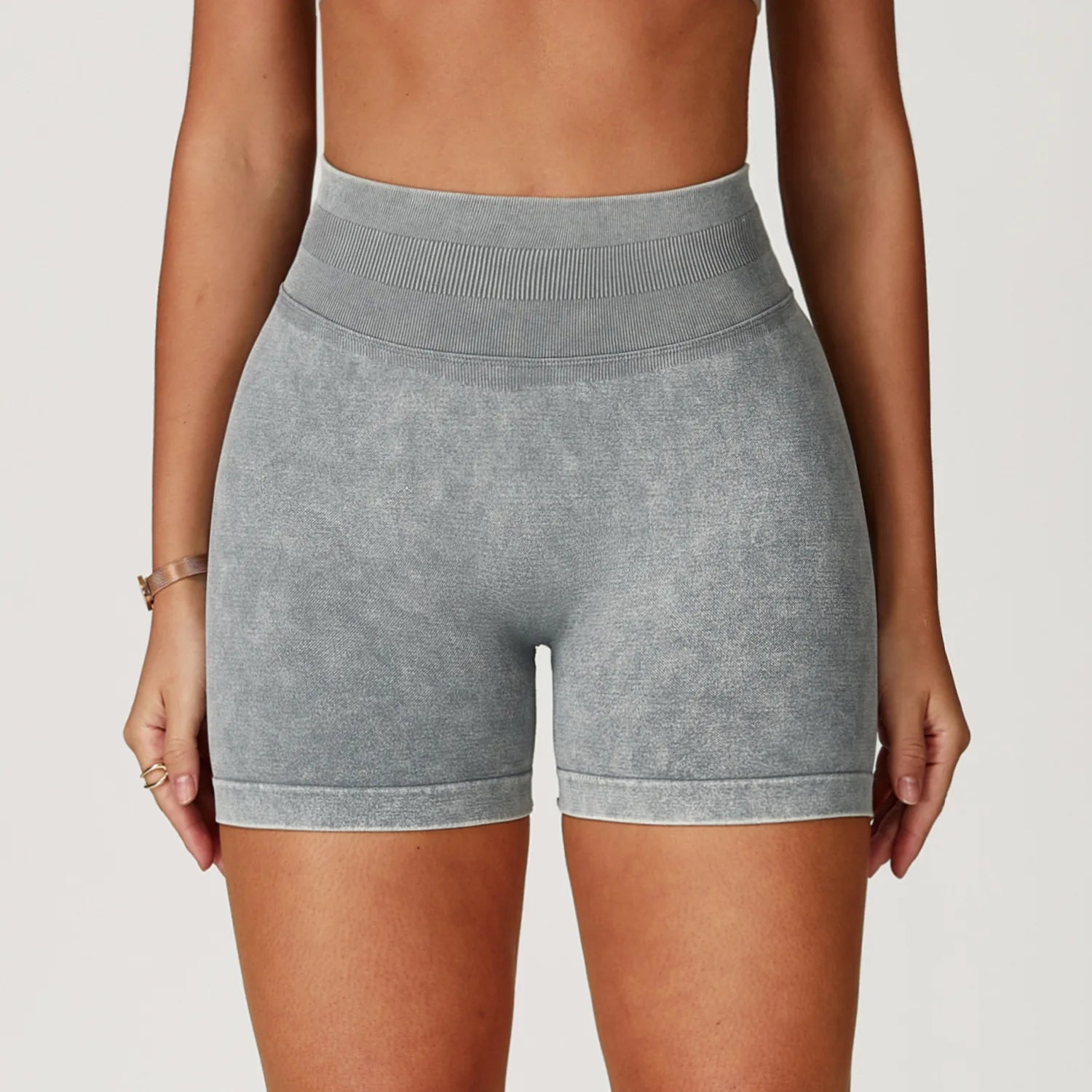 Thighs Save Lives | Acid Wash Active Shorts
