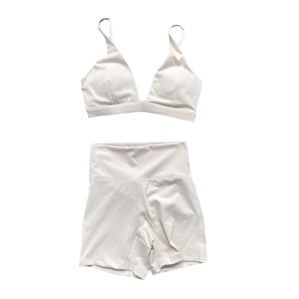 No Sweat, No Regret | Bra + High-Waisted Shorts Matching Set