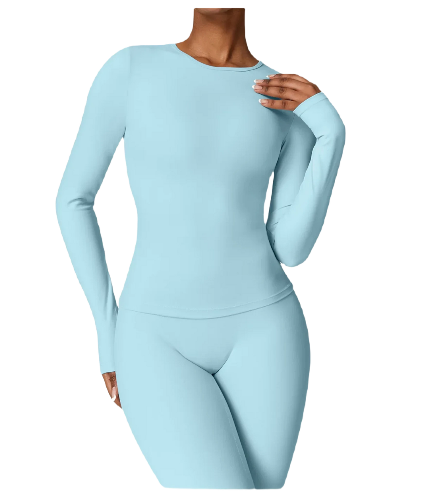 Concealed & Curvy Long-Sleeve Two-Piece Set