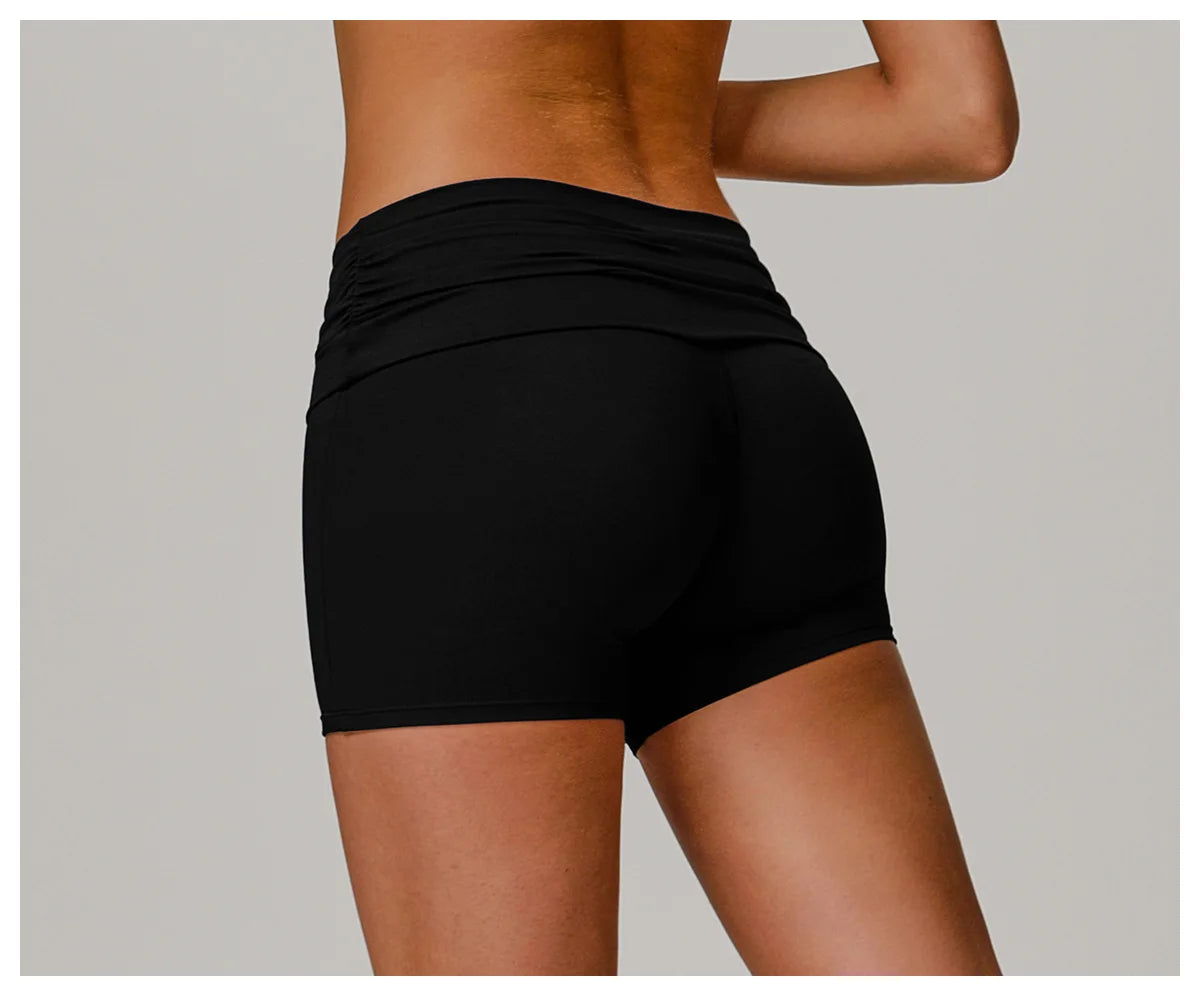 Yoga Me Comfy | Foldable Waist-Band Yoga Shorts