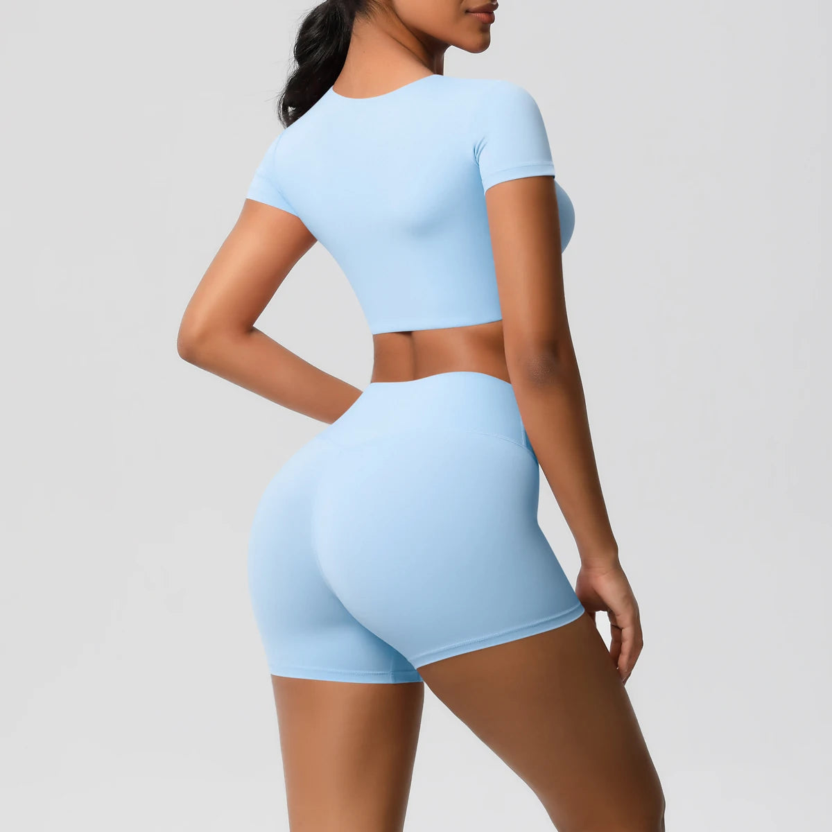 Body Tea | Fitted Crop Top + Active Shorts Set