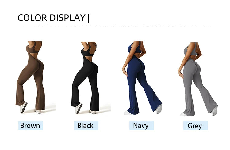 Yogi | Triangle-Back Flared Jumpsuit