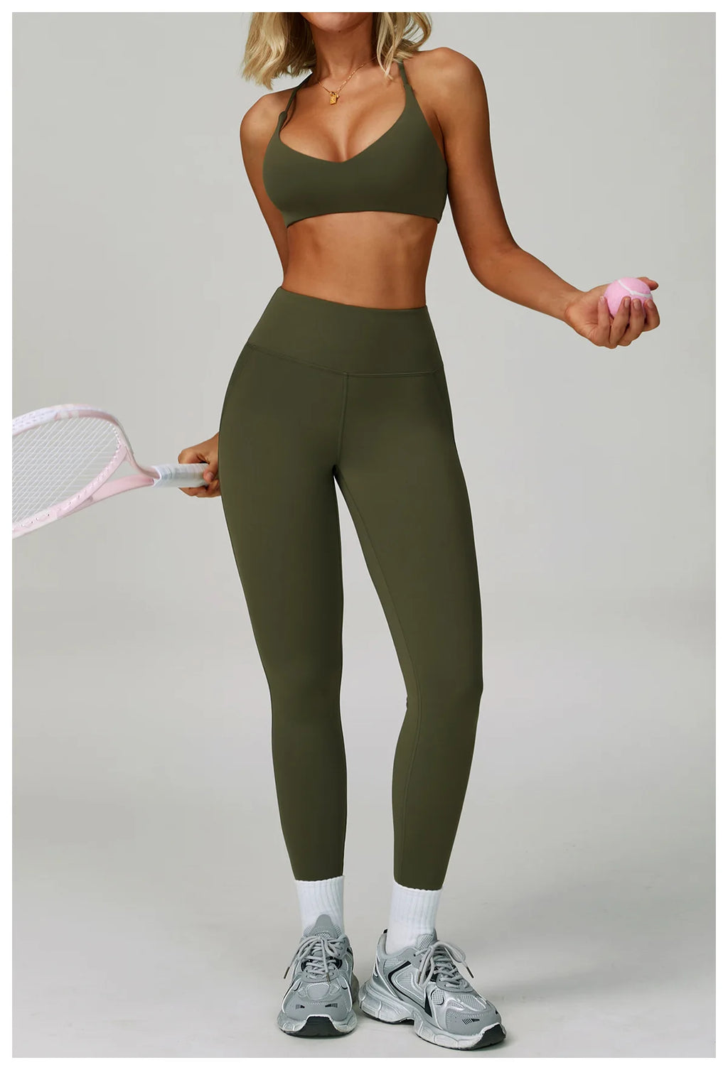 Tone It, Own It | Criss-Cross Bra + High Waist Leggings Set