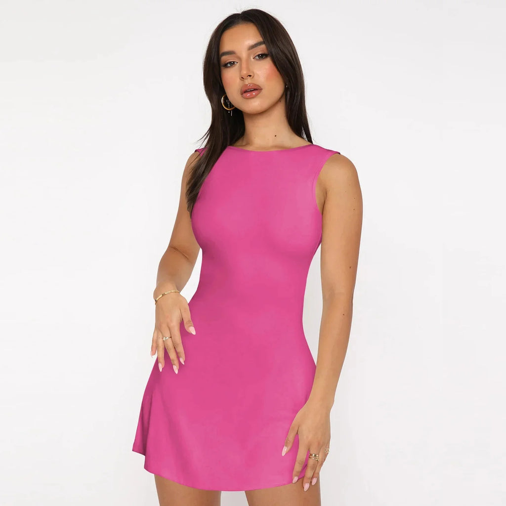 Pickleball Or Night Out? | Active Mini Backless Dress