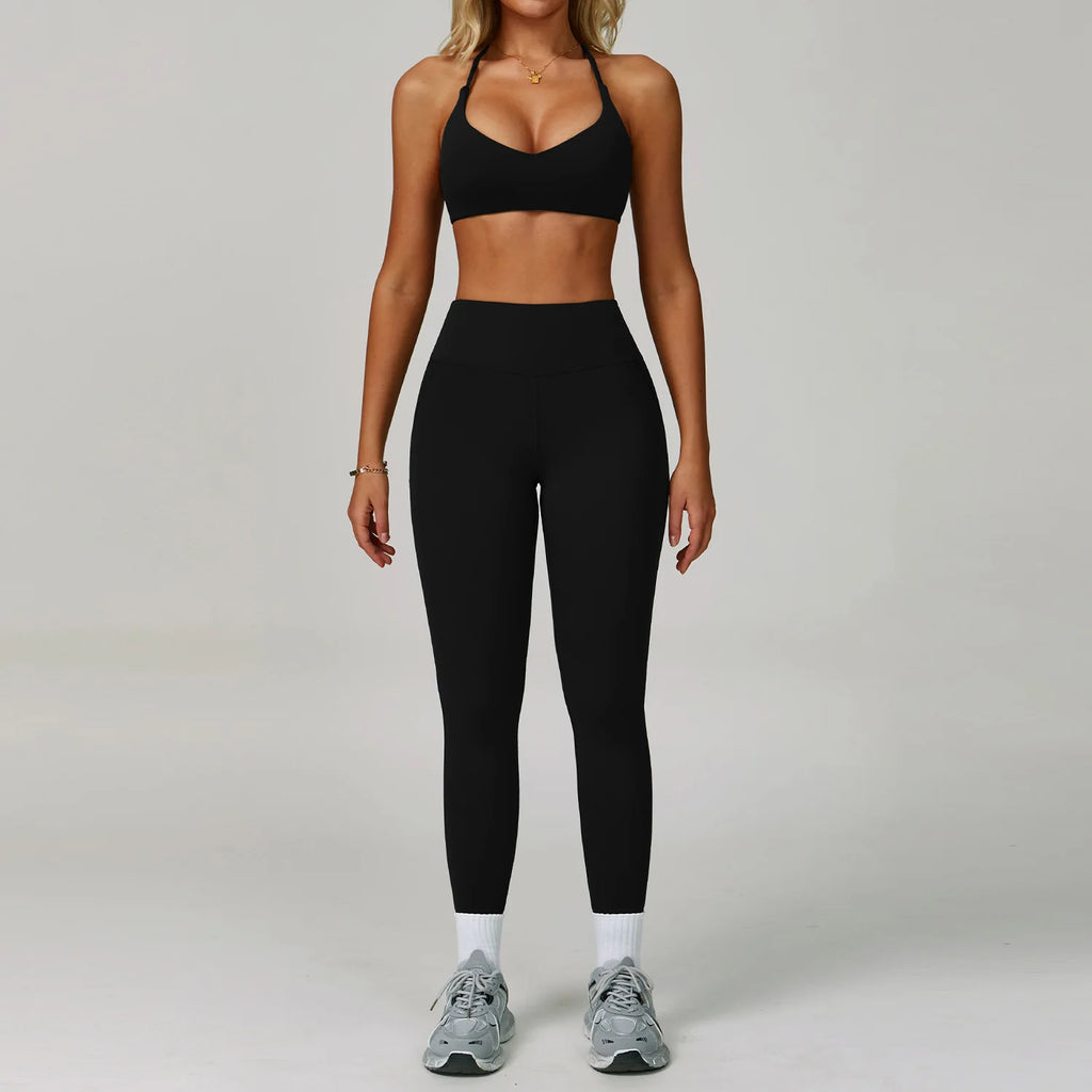 Tone It, Own It | Criss-Cross Bra + High Waist Leggings Set