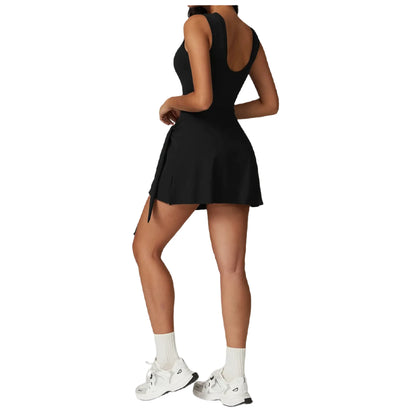 Pickleball Date One-Piece With Skirt