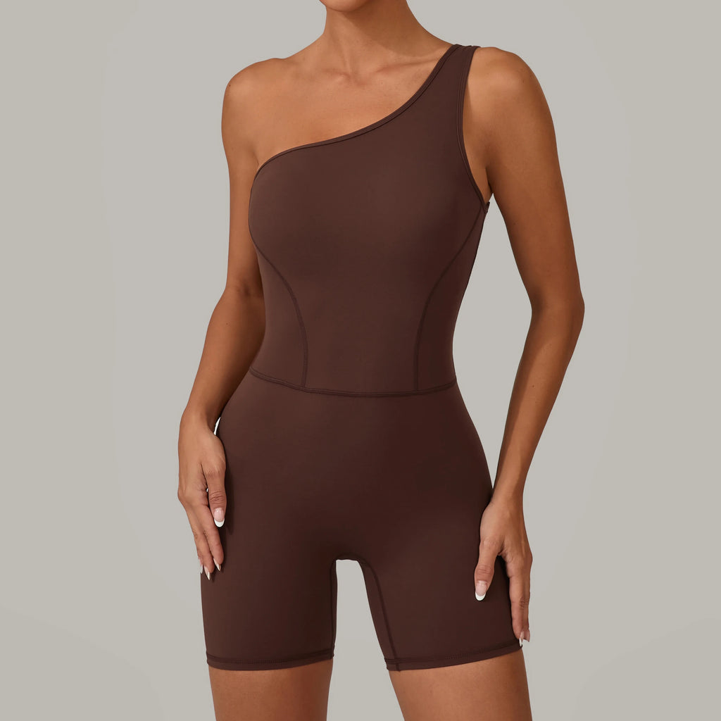 One & Done | One Shoulder One-Piece Romper - Xooie Fit