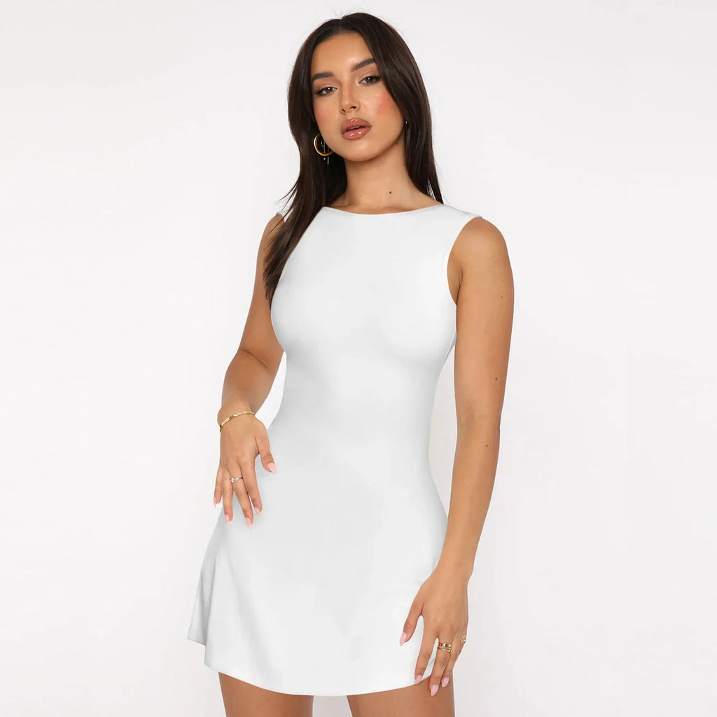Pickleball Or Night Out? | Active Mini Backless Dress