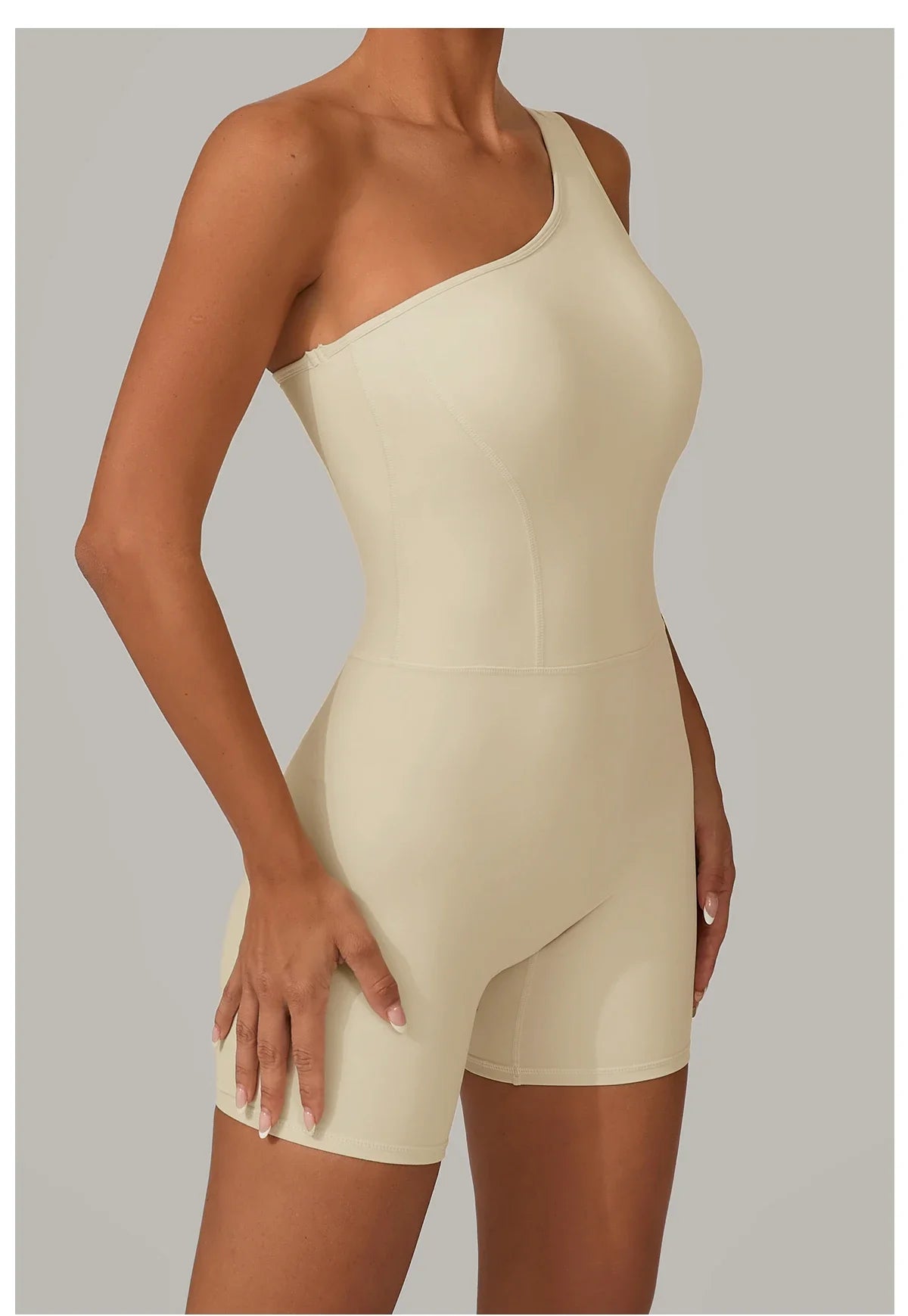 One & Done | One Shoulder One-Piece Romper - Xooie Fit