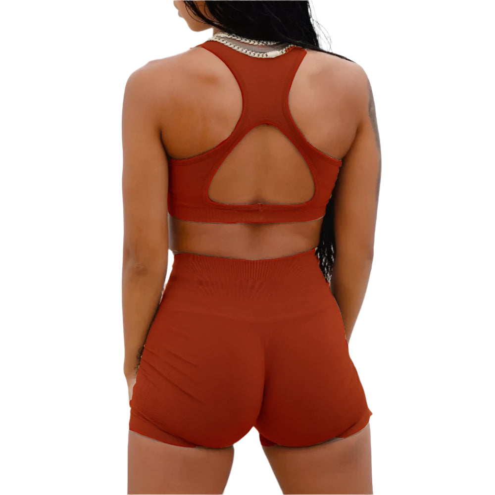Mentally Fit, Physically Comfy Bra + Shorts Two-Piece Set