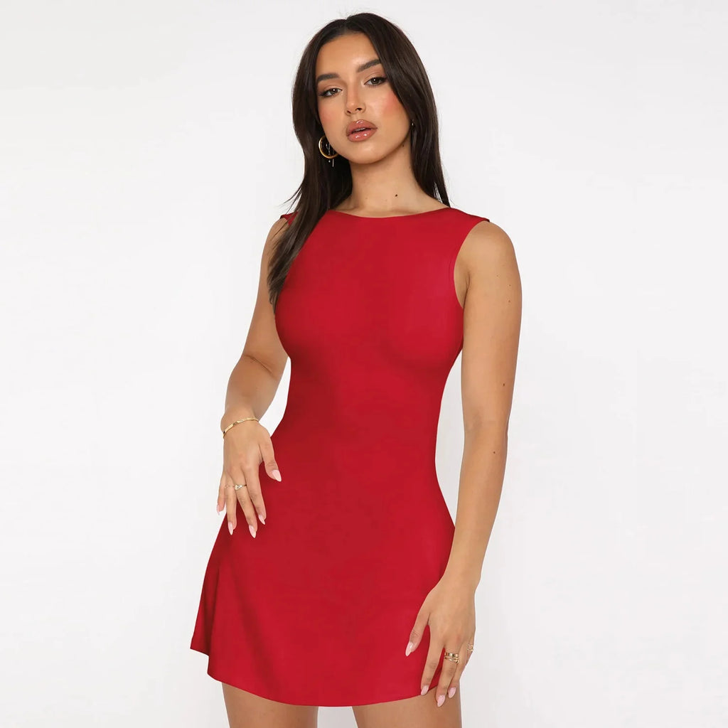 Pickleball Or Night Out? | Active Mini Backless Dress