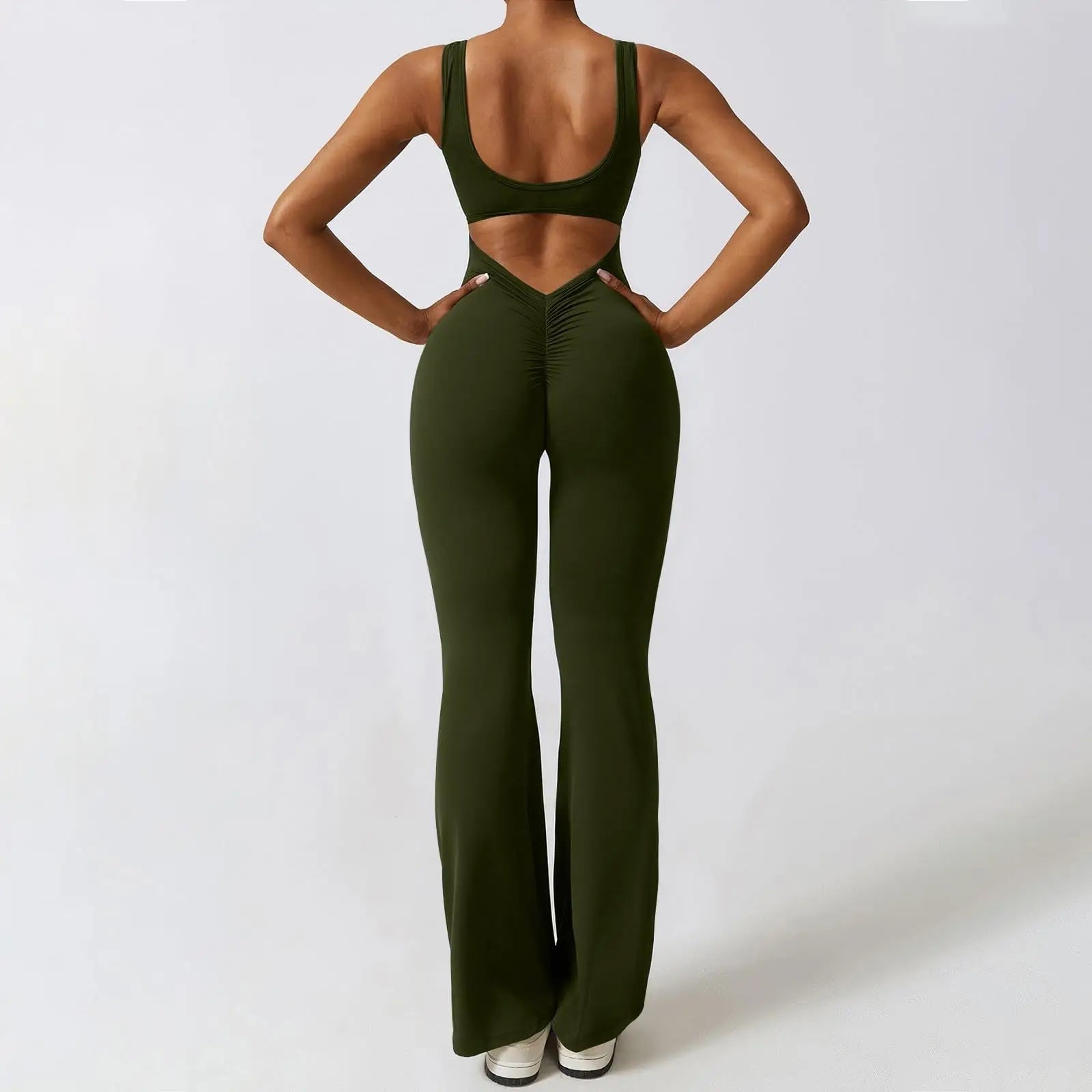 Yogi | Triangle-Back Flared Jumpsuit