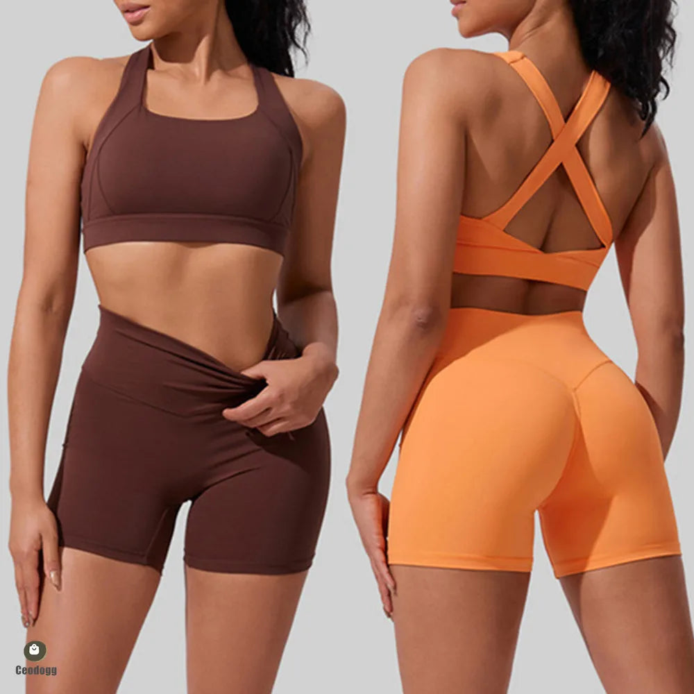 Powered by Spite and Iced Coffee | Bra + Shorts Matching Set