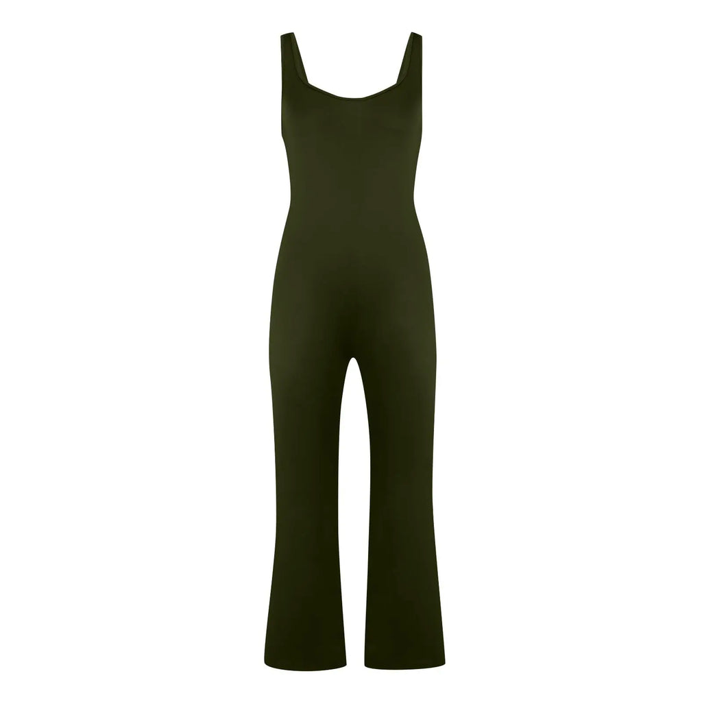 Yogi | Triangle-Back Flared Jumpsuit