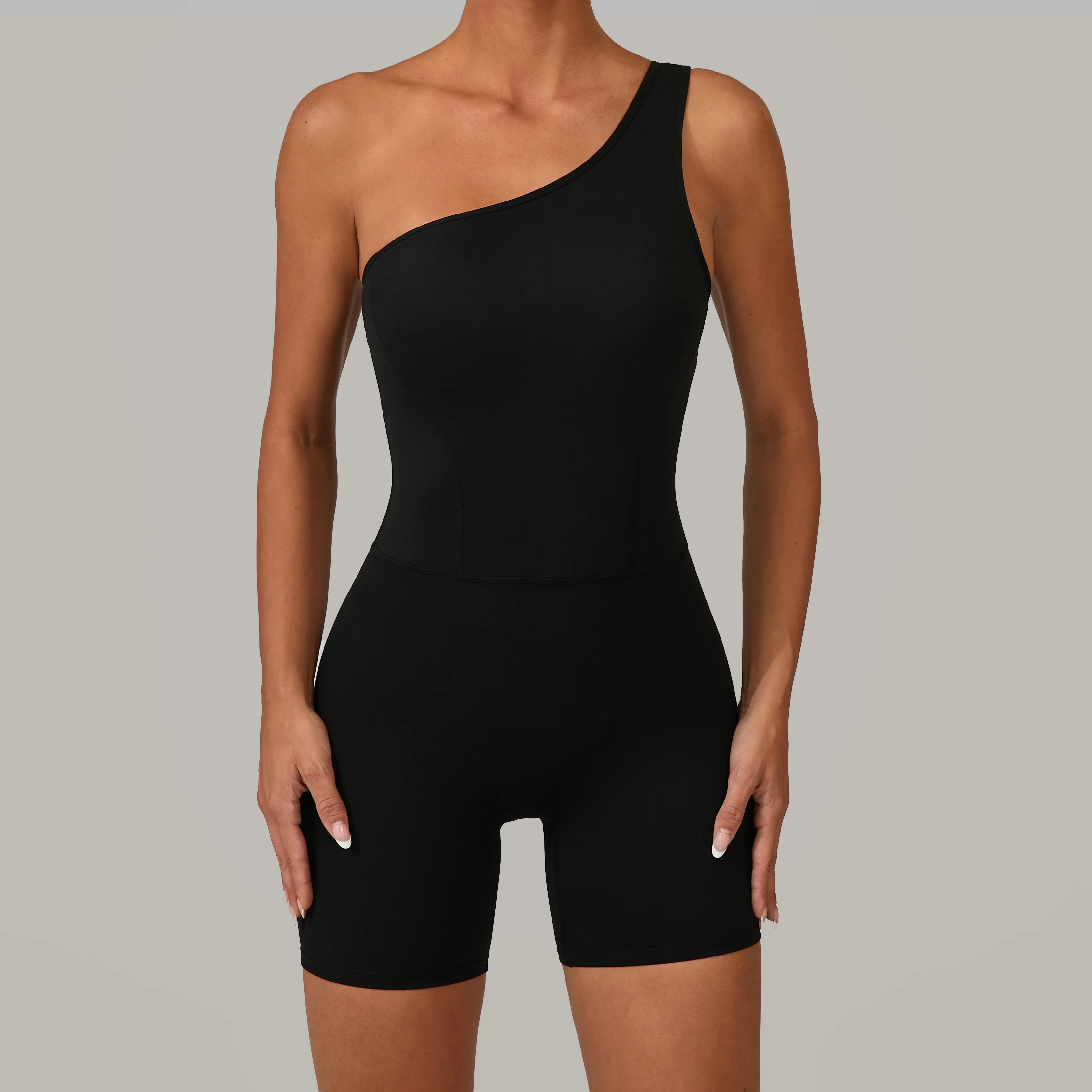 One & Done | One Shoulder One-Piece Romper - Xooie Fit