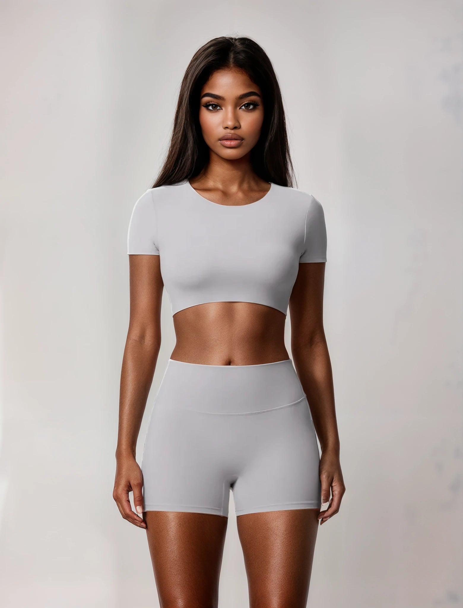 Body Tea | Fitted Crop Top + Active Shorts Set