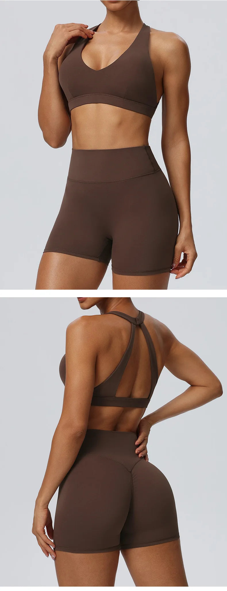 VEQKING Hollow Back Women Sports Bras Naked Feel Yoga Crop Tops Detachable Pads Gym Fitnss Bralettes Quick Dry Workout Tops