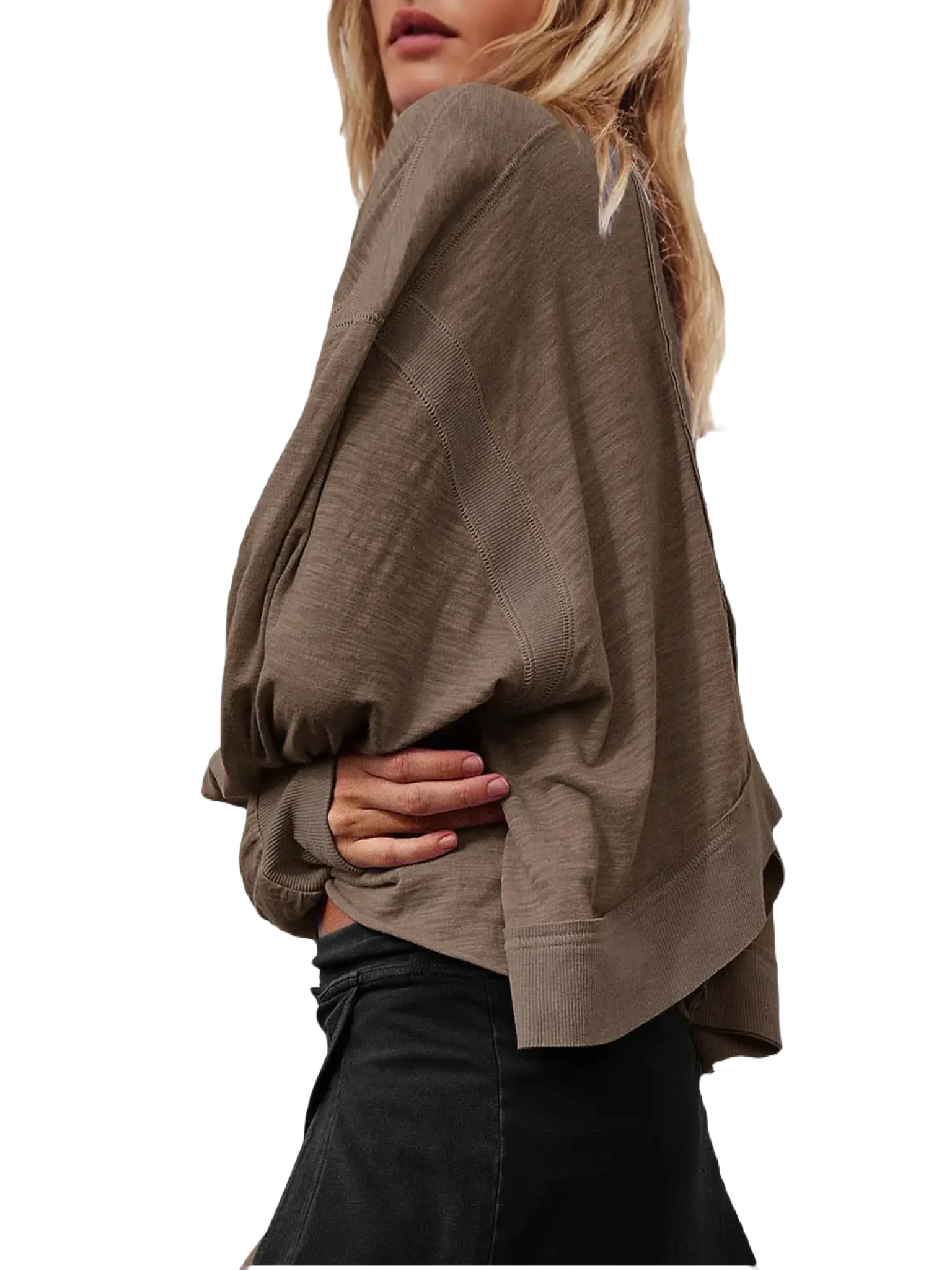 Volley Victorian | Long-Sleeve Baggy Backless Active Top