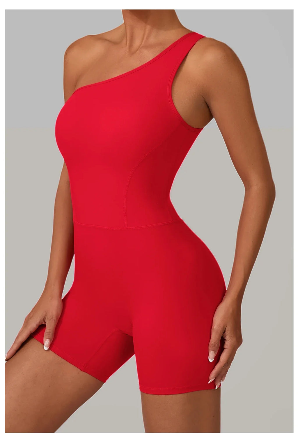 One & Done | One Shoulder One-Piece Romper - Xooie Fit